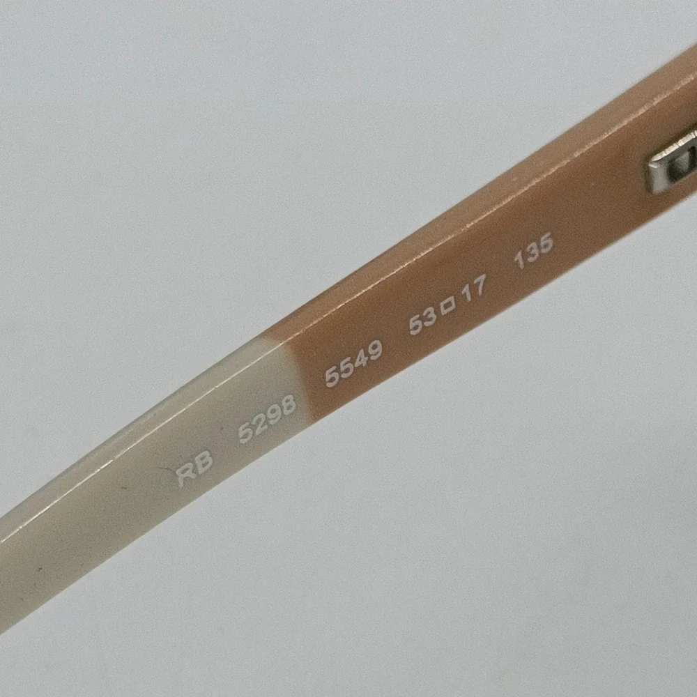 Ray-Ban RB5298 5549 Brown Tortoise Beige Eyeglasses Frames Only 53-17-135 #08
